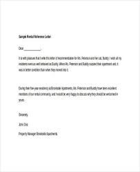 Personal reference letter for apartment application. Rental Reference Letter Reference Letter Reference Letter Template Letter Template Word