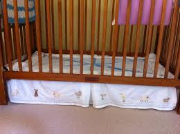 With four sides.split corners with an overlap that looks good so they hang beautifully without bunching up the. Crib Bed Skirt Suspenders Let You Adjust The Length Of Your Bed Skirt As You Lower The Mattress In The Crib As Baby Grows Crib Bed Skirt Cribs Crib Bedding