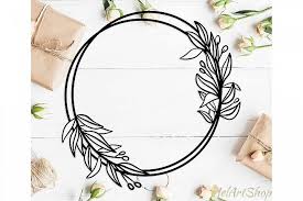 Free circle frame vector download in ai, svg, eps and cdr. Wedding Circle Frame With Leaves Svg Botanical Frame Svg 416175 Svgs Design Bundles In 2020 Circle Frames Circle Frame