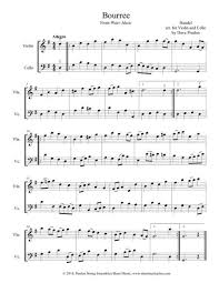 Slow practice/play along with the metronome thanks for watching! Bourree From Water Music For Violin And Cello By George Frideric Handel 1685 1759 Digital Sheet Music For Score Set Of Parts Download Print S0 457581 Sheet Music Plus