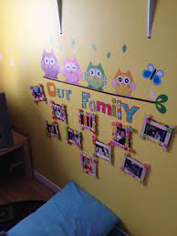 Family Photos Wall At Daycare So The Kids Can See Their Family All Day Long Infant Room Daycare Daycare Decor Preschool Classroom