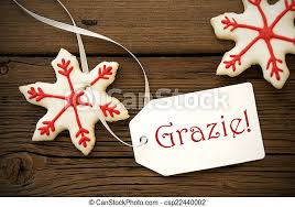 See more ideas about star cookies, patriotic cookies, cookies. Christmas Star Cookies With Grazie Red And White Decorated Christmas Star Cookies With A Label With The Italian Word Grazie Canstock