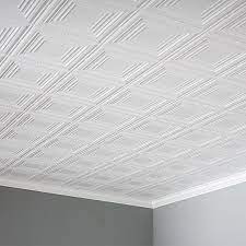 Fasade Ceiling Tile In Portrait Diy Decor Store Ceiling Tiles Ceiling Tile Popcorn Ceiling Makeover