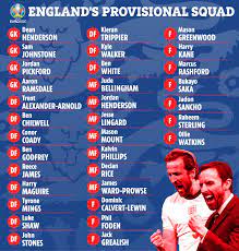 The 2021 uefa european championship will be the 16th edition of the tournament and will be held in 11 countries. England Name 33 Man Provisional Euro 2020 Squad As Southgate Axes Maddison And Dier And Calls Ups White And Godfrey