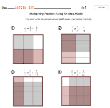 Multiplication and division models and strategies. Common Core Math 5 Nf 4b Fraction Multiplication With Area Models Fractions Worksheets Fractions Fractions Multiplication
