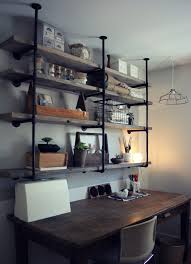 Industrial Rustic Shelf Tutorial Workspace Love This Rustic Shelves Home Decor Home Exposed architecture like ceiling beams, iron aged, battered, and worn hues are right at home in an industrial interior design.