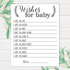 Baby Wish Cards Wishes For Baby Cards Baby Advice Printable Etsy Wishes For Baby Cards Wishes For Baby Baby Shower Activities