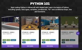 Education edition hour of code lesson, students . Online Lesson Learn Python Basics With Minecraft Education Edition