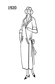 Costume History Silhouettes 1920 1921 Free Line Drawings Line Drawing Silhouette Drawings