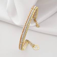 parlak dorika toplarindan olusan altin kelepce kilitli bileklik 2021 bi lekli k boncuklu bileklikler altin