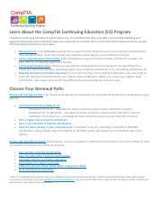Comptia Continuing Education Activity Chart Pdf Learn