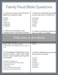 Fun Family Feud Bible Questions With Printable Lovetoknow