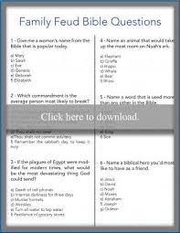 Family feud, free and safe download. Fun Family Feud Bible Questions With Printable Lovetoknow