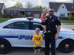 Officer Paul McDonald has been out patrolling the neighborhood and stopping  to talk with the youth today in Greendale. Great job Officer McDonald.