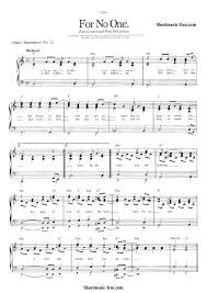 For No One Sheet Music Beatles Sheet Music Sheet Music Pdf Beatles Sheet Music