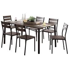 Brockway Wooden 7 Piece Counter Height Dining Table Set Rustic Kitchen Tables Counter Height Dining Table Set Rustic Kitchen Table Sets
