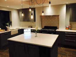 kitchen with track lighting