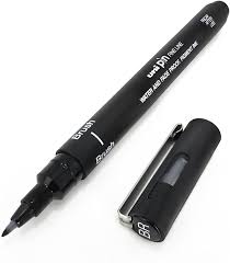 Uni pin 0.03 line drawing pen. Amazon Com Uni Pin Fineliner Drawing Pen Black Brush Nib Single Office Products