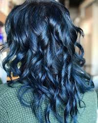 Defocused abstract navy blue lights background. Dark Blue Hair How To Get This Darker Hair Color In 2020