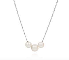 Claudia Bradby 3 White Pearl Abacus Necklace Gifted Boston Spa