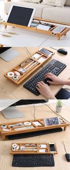 Wooden Wood Stationery Office Desk Organizer Pen Pencil Holder Ipad Cell Phone Charging Statio Desk Organization Desk Organization Office Desk Organization Diy