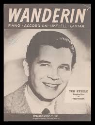 WANDERIN Ed Jackson 1950 TED STEELE Accordion Vintage Sheet Music