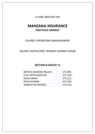 Maybe you would like to learn more about one of these? A Case Analysis On Manzana Insurance Studocu