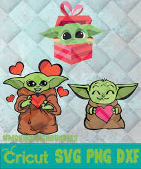 Download Baby Yoda Valentine Svg Png Dxf Clipart For Cricut Movie Design Bundles