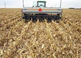 The shredder was set up to blow the corn stalks into the big barn in the space where the hay wagon was unloaded during the summer the shredder separated the corn ear from the stalk. Corn Residue Management Begins In The Fall Msu Extension