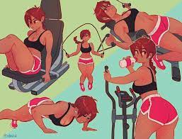 Aubrey Working Out (Neal D. Anderson) [Artist's OC] : r/Fitmoe