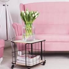 table de cafe table basse a roulettes wopo 40 cm noir effet chene a 4 roulettes style industriel table basse roulette table basse table de cafe