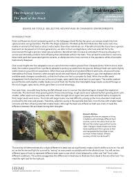 Act as a selecting agent in this population. Darwin S Finches Beaks Worksheet