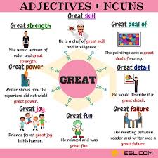 300 Useful Adjective Noun Combinations From A Z In 2020 Nouns And Adjectives Learn English Words Learn English Vocabulary