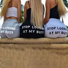 Maybe you would like to learn more about one of these? Fashion Women Stop Looking At My Butt Sweatpants Casual Sports Trousers High Waist Gym Pants Plus Size Joggers Wish