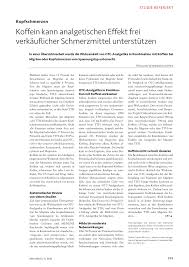 Nsars wie ibuprofen, acetylsalicylsäure und diclofenac haben zusätzlich eine antiinflammatorische. Koffein Kann Analgetischen Effekt Frei Verkauflicher Schmerzmittel Unterstutzen Rosenfluh Ch
