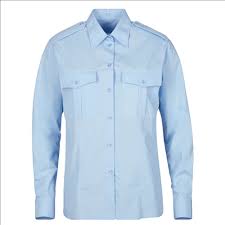 Long Sleeved Uniform Shirt In Light Blue Uniforms By Olino