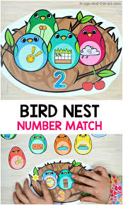 Match The Birds With Their Nests Bird Nest Number Match Numbers Preschool Spring Learning Activities Preschool Learning Activities
