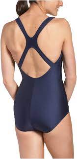 Speedo Women S Swimsuit One Piece Powerflex Ultraback Solid Speedo Navy 10 Walmart Com Women Swimsuits One Piece Clothing One Piece