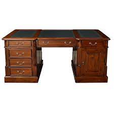 A partners desk, partner's desk or partners' desk (also double desk) is an antique desk form, which is basically two pedestal desks constructed from the start as one large desk joined at the front, for. Partner Desk In Chestnut And Green Faux Leather 180cm Island Furniture Co