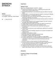 assistant buyer resume sample velvet jobs