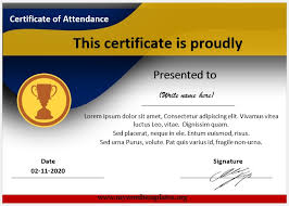 All student employee nominees will be recognized. 11 Free Perfect Attendance Certificate Templates My Word Templates