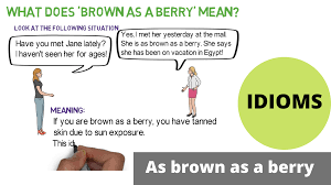 What Does Brown As A Berry Mean Idiom Idioms English Vocabulary Canterbury Tales