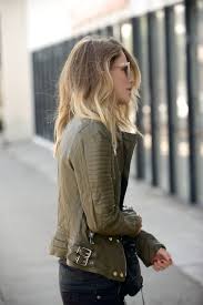 Anine Bing Look Jacket Moto Leather Olive Mode Couleur