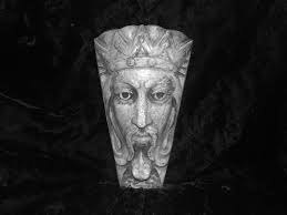 King Face Plaque, Keystone Wall Hanging, Celtic Medieval Man Face,  Renaissance Royalty, Indoor Outdoor, Home Garden Decor, Yard Art