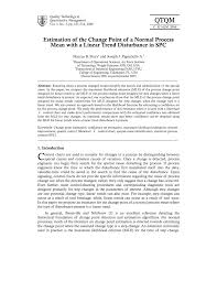 Pdf Estimation Of The Change Point Of A Normal Process Mean
