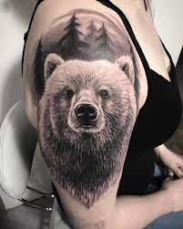 Head tattoos cover up tattoos body art tattoos sleeve tattoos trendy tattoos tattoos for guys tattoo avant bras grizzly bear tattoos animal tattoos for men. Pin By Raymond Commins On Katya Bear Tattoo Designs Bear Tattoo Grizzly Bear Tattoos
