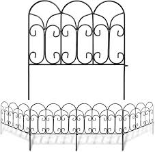 4.0 out of 5 stars. Amagabeli 18in X 7 5ft Decorative Garden Fence Metal Panels Outdoor Rustproof Landscape Wrought Iron Wire Border Fencing Folding Patio Fences Flower Bed Barrier Section Panel Decor Picket Edging Amazon Co Uk Garden
