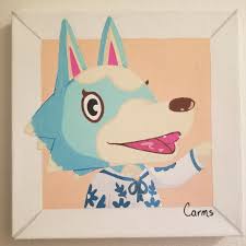 Custom Villager Painting Ac Inspired Villager Paintings Etsy Painting Animal Crossing Art