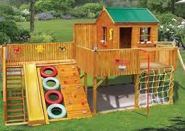 Pin By Andrea Buracker On Playhouses And Treehouses Backyard Fun Backyard Playground Outdoor Kids