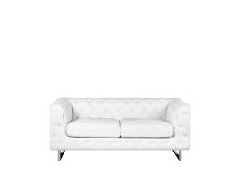 Es ist ein ikonisches design, das nie enttäuscht. 2 Sitzer Sofa Kunstleder Weiss Vissland Beliani De
